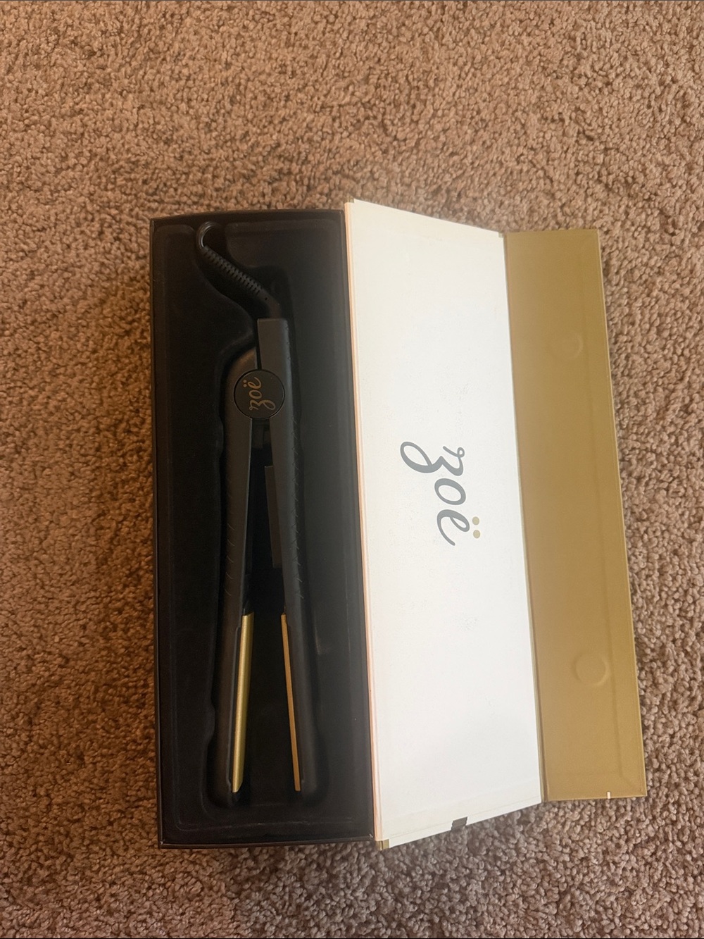Zoe + Liv Black and Gold Mini Hair Straightener